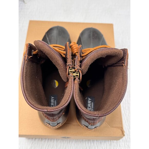 Sperry Saltwater Duck Winter Rain Boot Brown Woman Size 9 - Picture 4 of 12